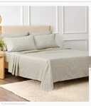 Purely Organic King 300TC Turkish Cotton Sateen Sheet Set Floral 6PC. Fixed Price $69.99.