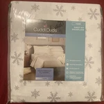 Cuddl Duds Snowflake Heavyweight 100% Cotton Twin Flannel Sheet Set New. Fixed Price $29.99.