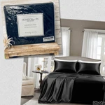 Nwt Gorgeous Honeymoon Queen Black Luxury Soft Shiny Smooth Satin 4 Pc Sheet Set. Fixed Price $48.00.