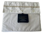 Ralph Lauren Palmer Percale Organic Cotton White Flat Sheet -sand Dune Trim Twin. Fixed Price $35.00.