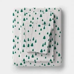 King Christmas Holiday Flannel Sheet Set Tree Scene - Wondershop. Fixed Price $20.99.