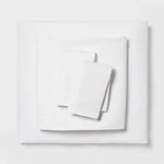 Room Essential King Easy Care Cotton Blend Sateen Sheetset White 225 Tc Oeko-tex. Fixed Price $18.12.