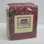 Woolrich Holiday Red Flannel Twin Sheet Set Christmas Outdoor Lodge Cabin Bear. Fixed Price $58.95.