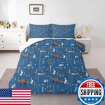 Homewish Bear Comforter Set Queen Sizenavy Cartoon Animals Bedding Kids. Fixed Price $130.20.