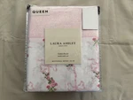 New 4PC Laura Ashley Queen Sheet Set Cottage Floral Ribbon With Pink Hem. Fixed Price $69.34.