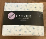 Lauren Ralph Queen Size Set Cotton Blue Floral. Fixed Price $75.00.