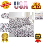 Printed 4-PIECE Extra Soft Bedding Sheets & Pillowcase Set, Deep Pocket Up To.... Fixed Price $41.59.