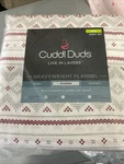 Cuddl Duds Snowflake Heavyweight Cotton Flannel Sheet Set 4 Piece King. Fixed Price $64.00.