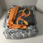 Harley Davidson Flame Rider Fireball Twin Flat And Fitted Sheet 64X92 Vintage. Fixed Price $38.00.