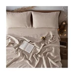 LBR02M 100% Linen King Size,bed 4 Piece Sets, Solid Color Na.... Fixed Price $174.01.