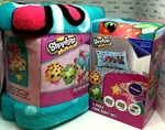 Shopkins Twin And Full Sheet Set, 62 X 90 Plush Throws Shower Curtains Nip. Fixed Price $25.00.