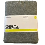 Room Essentials Twin Xl Sheet Set Jersey Gray. Fixed Price $14.79.