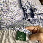 Ralph Lauren Elizabeth Street Micro Floral Blue 100% Cotton King Sheet Set Rare. Fixed Price $239.20.