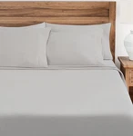 Queen Sheet Set 4-PC. Light Gray Cotton Bamboo 300 Thread Count $180. Fixed Price $45.99.