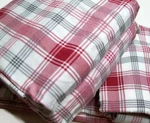 Cuddl Duds Heavyweight Cotton Flannel Gray Burgundy Red Plaid Twin Sheet Set New. Fixed Price $25.90.