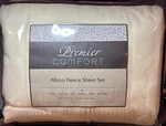 New Premier Comfort Modern Soft 4PC Queen Ivory Micro Fleece Sheet Set. Fixed Price $35.00.
