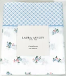 New King Floral Sheet Set Aqua Blue Comfy Crisp Cool Cotton Percale Laura Ashley. Fixed Price $86.34.