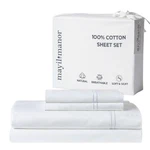 Mayil Manor 100% Natural Cotton Sheets Size Bed Set 500 Queen, White. Fixed Price $67.99.