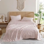 Indigo Ink King Size 4-PIECE Set Fitted Flat Pillowcases Boho. Fixed Price $44.42.