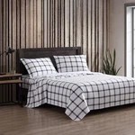 Eddie Bauer - Sheets, Cotton Queen, Bunkhouse Plaid Charcoal/white. Fixed Price $68.66.