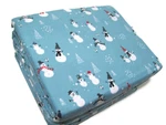 Cuddl Duds Heavyweight Cotton Blue Tiny Snowman Flannel Twin Sheet Set New. Fixed Price $22.20.