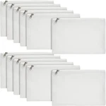 Juvale Canvas Pencil Case Pouch Set 12-PACK, 8 X 6 In, Off White Zip. Fixed Price $17.99.