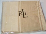 Ralph Lauren Villa Camelia Stripe Queen Flat Sheet New Cotton Tan Cream. Fixed Price $155.99.
