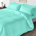 100% Cotton 1200 Thread Count Aqua Blue Stripes Select Sheets Or Duvet Covers. Fixed Price $123.11.