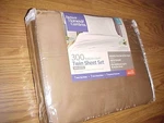 Twin Sheet Set Better Homes & Gardens Fits 16" Pocket 100% Cotton Clay/beige. Fixed Price $22.00.
