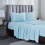 Luxurious Beechwood Modal 400TC Queen Bed Sheet Set, Light Blue, Silky Soft. Fixed Price $197.99.