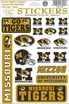 Missouri Tigers Irish Football Ncaa Vinyl Cling Stickers 18 Per Sheet. Fixed Price $7.77.