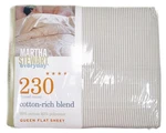 Martha Stewart Queen Flat Sheet Beige Pin Stripe Vtg 2000 Usa. Fixed Price $23.99.