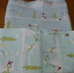 Target Home Twin Flannel Sheet Flat & 2 Pillowcases Snowmen Winter Blue White Vg. Fixed Price $17.59.