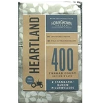 New White Leaf & Gray Heartland 400 Tc 100% Cotton Sateen Standard Pillowcases. Fixed Price $39.97.