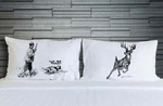 Hunting Pillow Case Set Tc 220 Cotton Covers Hunter Vs Deer Room Decor. Fixed Price $27.49.