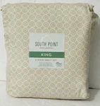 South Point Home Fashions 6 Piece Sheet Set King - Frames Neutral. Fixed Price $28.00.