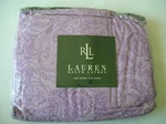 Ralph Lauren Rare Monotone Paisley Floral Pattern Queen Flat Sheet Bed Cover Nip. Fixed Price $189.99.