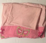 Lambs & Ivy Pink Gingham Flat Crib/toddler Bed Sheet Pillowcase Butterfly. Fixed Price $21.77.