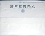 Sferra Matteo White Queen 4 Pc. Sheet Set Cotton Sateen W/hemstitch Italy New. Fixed Price $294.90.