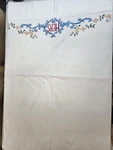 Embroidered Floral Cotton His & Hers Pillowcases Set Vintage White Standard. Fixed Price $10.50.