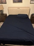 Sheex Performance Navy Blue Queen Cooling Sheet Set Flat Fitted 2 Pillowcases. Fixed Price $80.00.