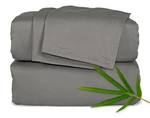 Queen Bamboo Sheets 100% Viscose Cooling Double Stitching Graphite Organic Pure. Fixed Price $154.99.