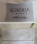 Signoria Firenze King Flat Sheet White Solid With Beige Trim. Fixed Price $22.00.