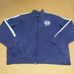 Polo Ralph Lauren Jacket Mens Xl Blue Track Full Zip Stand Collar Stripe Logo. Fixed Price $34.99.