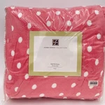 Concierge Collection Soft & Cozy Full Sheet Set Polka Dot Pink White Plush 4 Pc. Fixed Price $29.99.