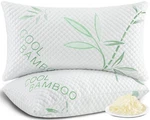 Dgpear Shredded Memory Foam Pillows, Queen (pack Of 2), Green-green Bamboo. Fixed Price $58.99.