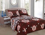 Tache 3-4 Pc Burgundy Palace Fancy Paisley Patterned Fitted Flat Bed Sheet Set. Fixed Price $35.00.