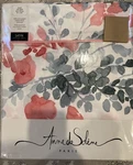 Anne De Solene Poesie Bleu/rose Queen Flat Sheet Only Cotton Sateen Floral Vixen. Fixed Price $70.00.