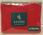 Vtg Ralph Lauren Twin Deep Fitted Red Sheet 100% Pima Cotton 275 Thread Ct Nip. Fixed Price $39.00.