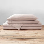 Printed 100% Cotton Percale Sheet Set, Spice Pinstripe, Twin. Fixed Price $42.99.